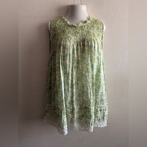 Free People Shea Printed Undersea Combo Button Back Closure Mini Dress M - Picture 5 of 16